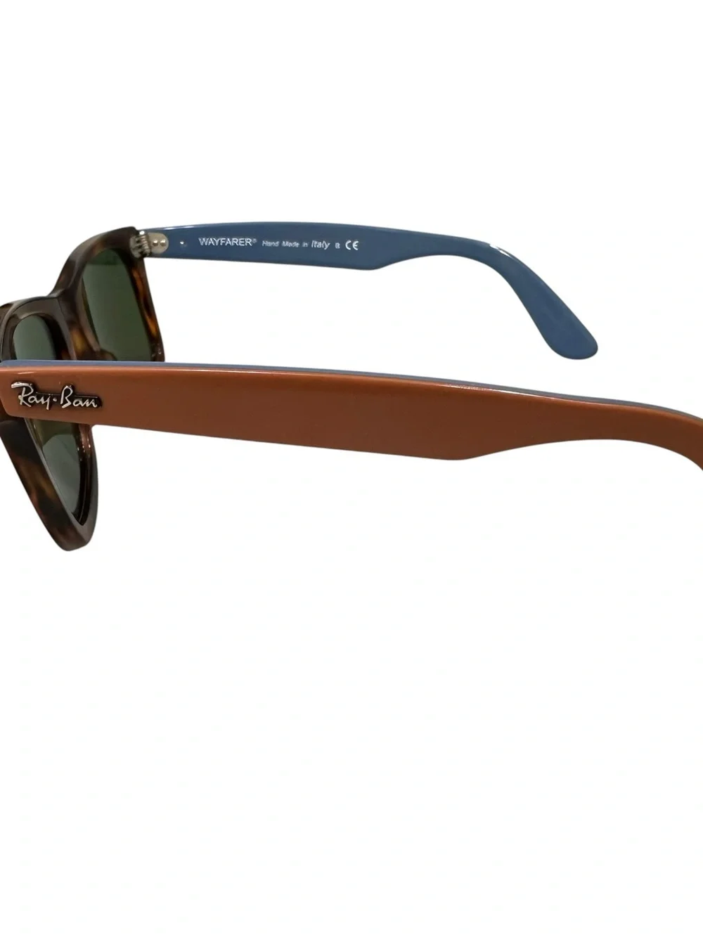 Ray-Ban RB2140 1176/17 Original Wayfarer Blue Mirrored Lens - Brown and Blue